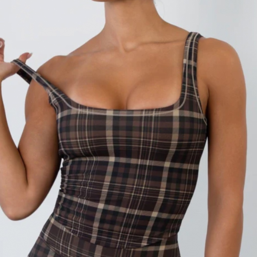 Vitality Cloud II U Tank - Espresso Plaid